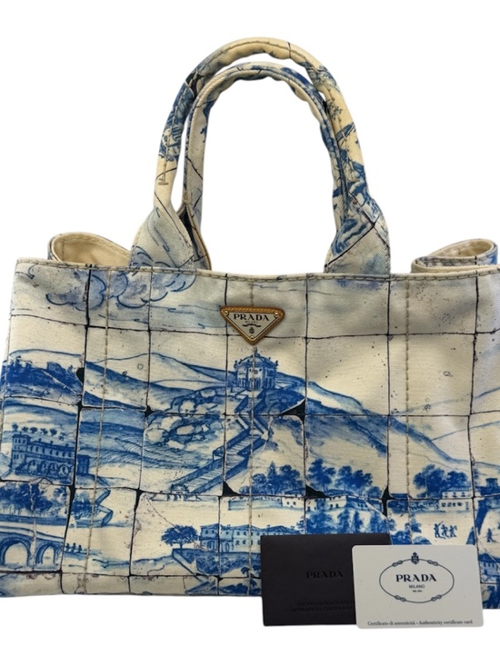 Prada Handbags - Authentic Prada Canapa Azulejos Large Canvas Tote bag